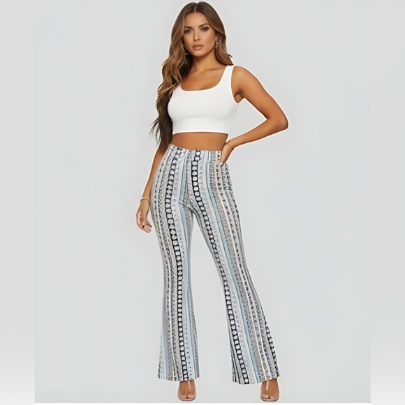 Boho High Waist Flare Leg Pant - Picture 4 of 8